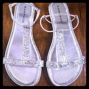 Rampage brand sparkle strappy sandles sz 11